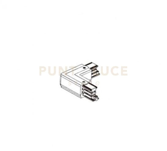 TRACK-SX B  Curva sinistra 90° bianco opaco per sistema track installazione in binario
