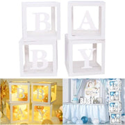 Decorazioni per Feste di Bambino - 4 Stuks - Facili da Assemblare - Reutilizzabili - Dimensioni 30x30x30 cm
