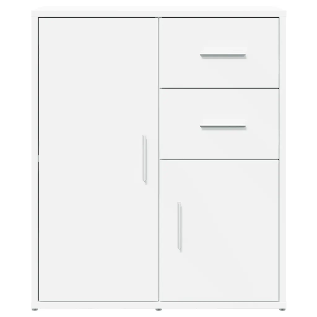Credenze 2 pz Bianche 60x31x70 cm in Legno Multistrato