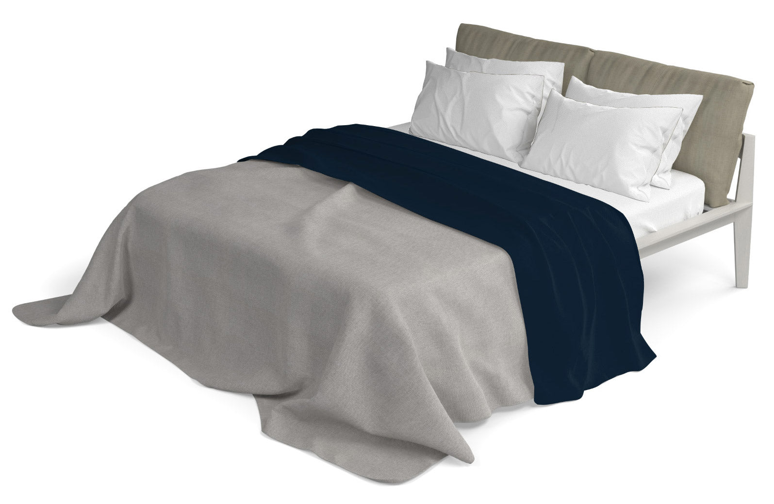 Lenzuolo Sopra in Tinta Unita Blu Scuro Matrimoniale Maxy