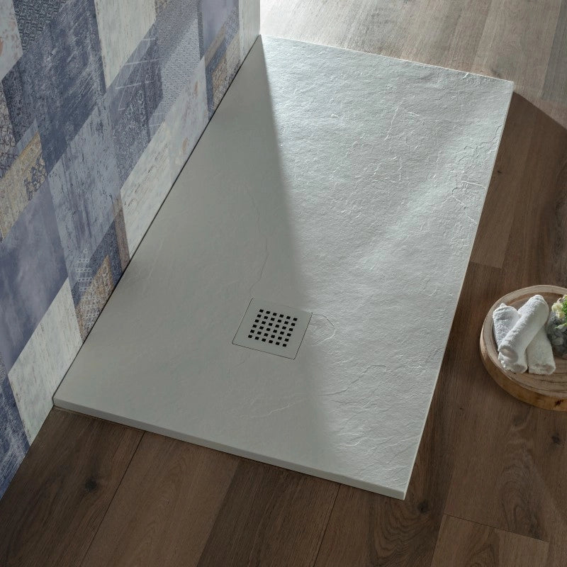 Piatto Doccia Moderno 70x140 cm in Resina Tagliabile Bianco effe