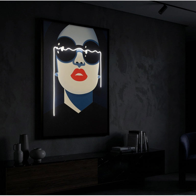 Stampa Con Led Su Tela Cecille cm 80x4x120