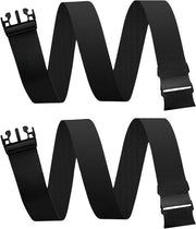 Cinturone elastico per uomo - Nero - Cinturone regolabile - Cinturone tattico - Militare - Sport all'aperto - Escursioni - Resistente, 2 pezzi