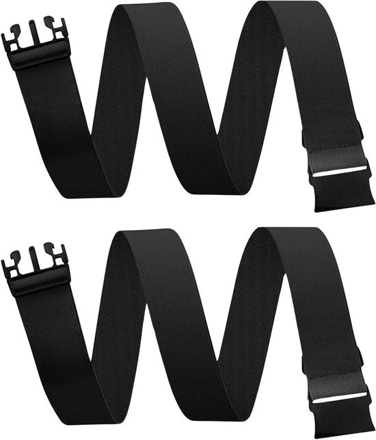 Cinturone elastico per uomo - Nero - Cinturone regolabile - Cinturone tattico - Militare - Sport all'aperto - Escursioni - Resistente, 2 pezzi