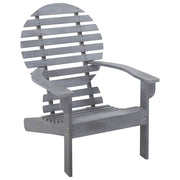 Sedia Adirondack in Legno Massello di Acacia Grigia