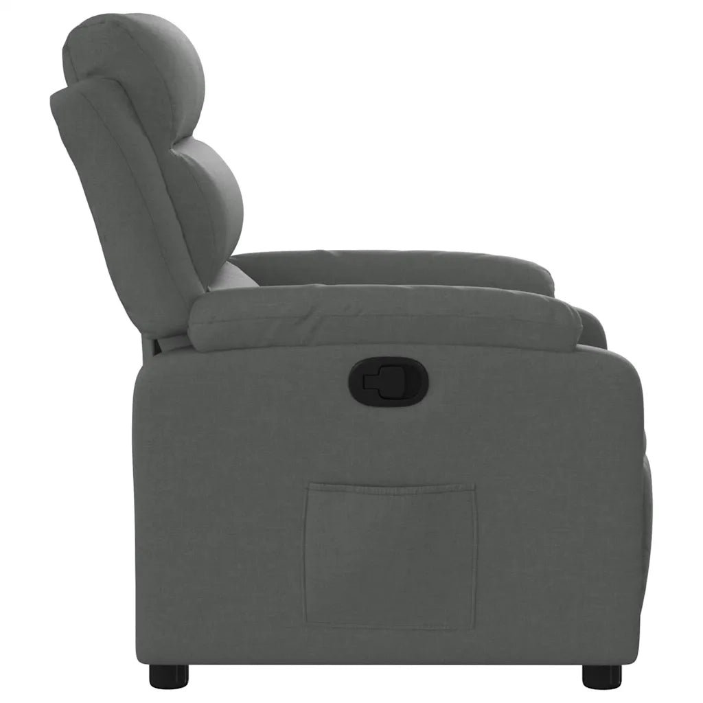 Divano Sedia-Poltrona Reclinabile in Tessuto Grigio Scuro 581127