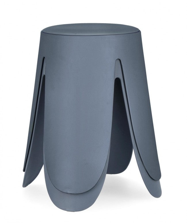 Set 4 Sgabelli  Ø37x47 cm in Similpelle Imogen Ottanio