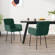 Sedie da Pranzo 2 pz Verde Scuro in Vellutocod mxl 71497