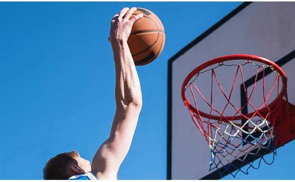 Canestro Basket Palla Canestro Regolamentare da Parete 45 cm in Metallo con Rete