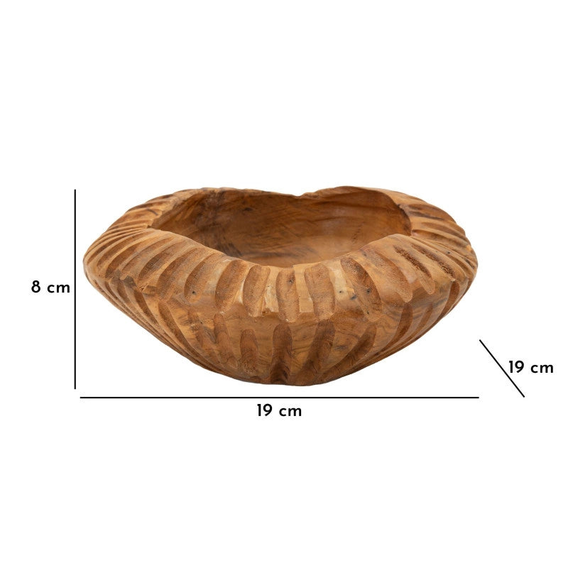 Set Tasche Geris In Teak Ric. cm ø 19x8 (pezzi Unici - Non Ripiani In Serie)