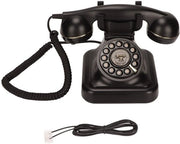 Telefono Retro con Schijfknop - Volume Regolabile - Materiale ABS - Collegamento Rapido - Disegno Vintage
