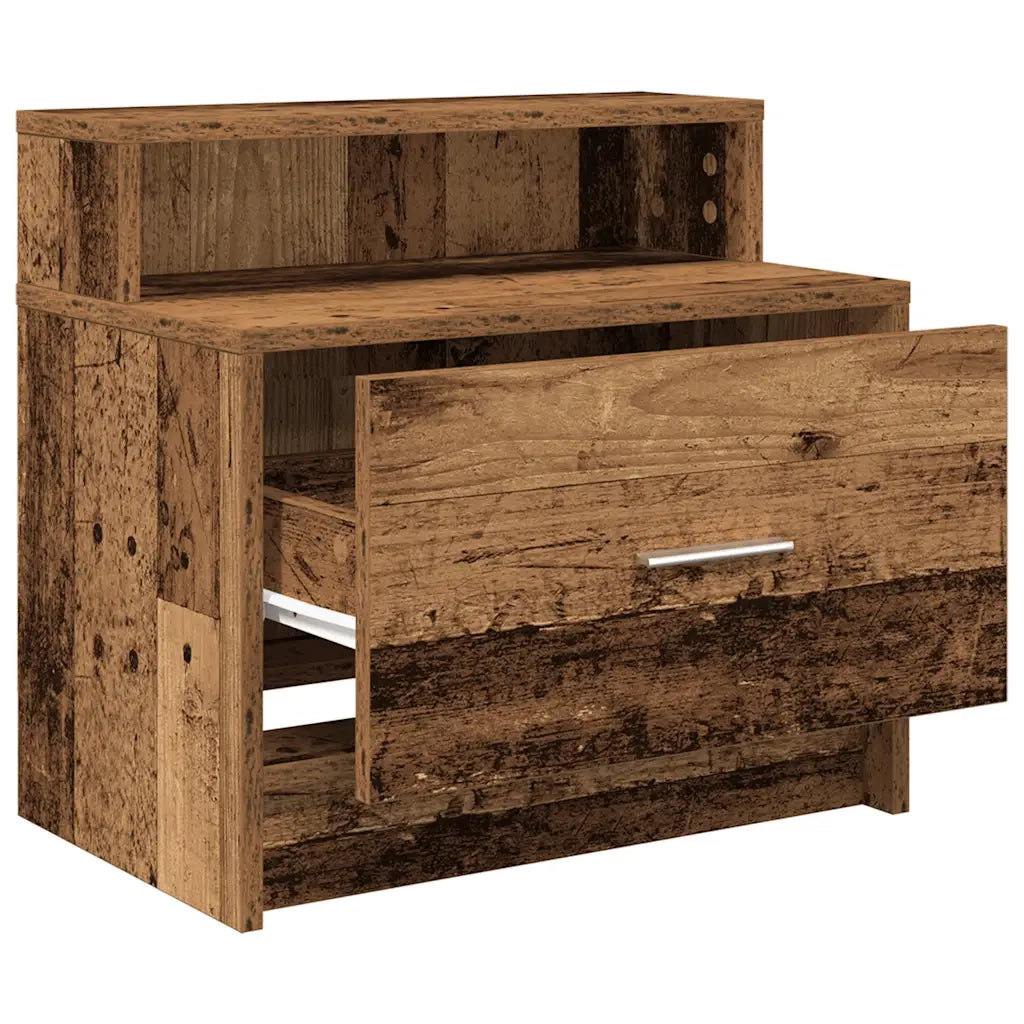 Comodini con Cassetto 2 pz in Legno Antico 51x31x47 cm 858683