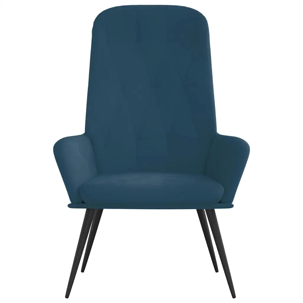 Poltrona Relax-Poltroncina Blu in Velluto 859778