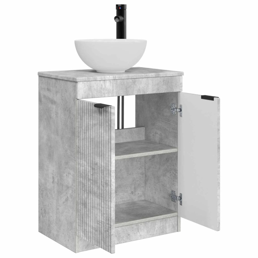 Mobile da bagno con lavabo Grigio Cemento 54 x 35 x 83 cm