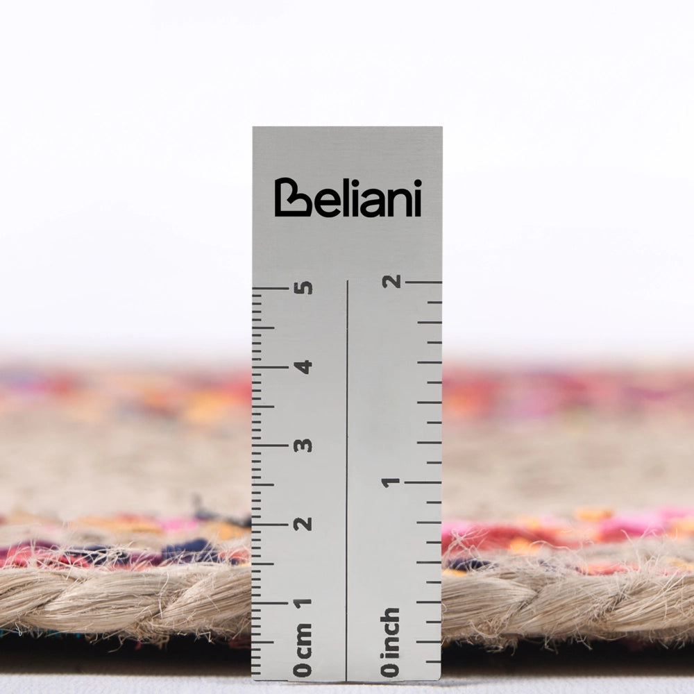 Tappeto multicolore in juta 160 x 230 cm rettangolare con motivo Soggiorno Camera da letto