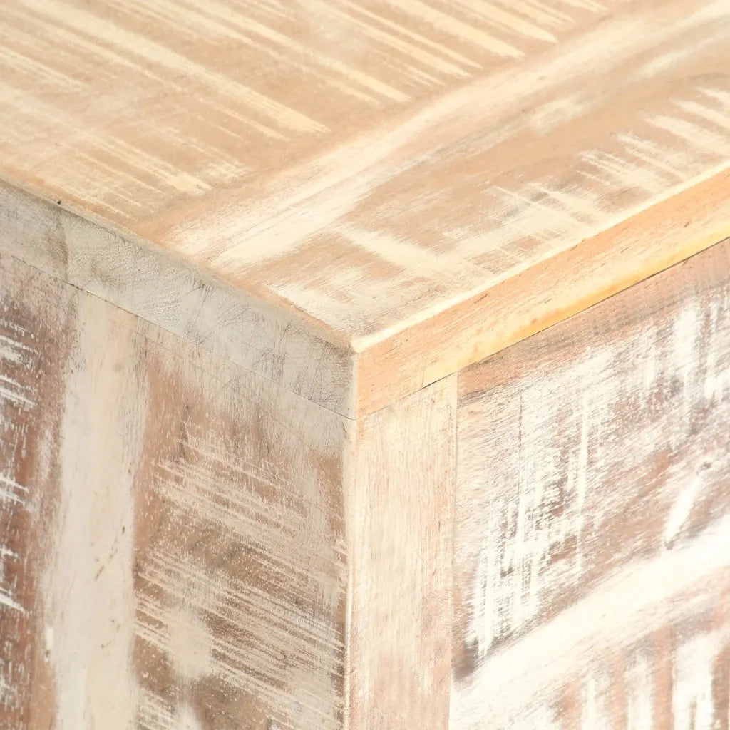 Credenza Bianca 73x30x75 cm in Legno Massello di Acacia 287327