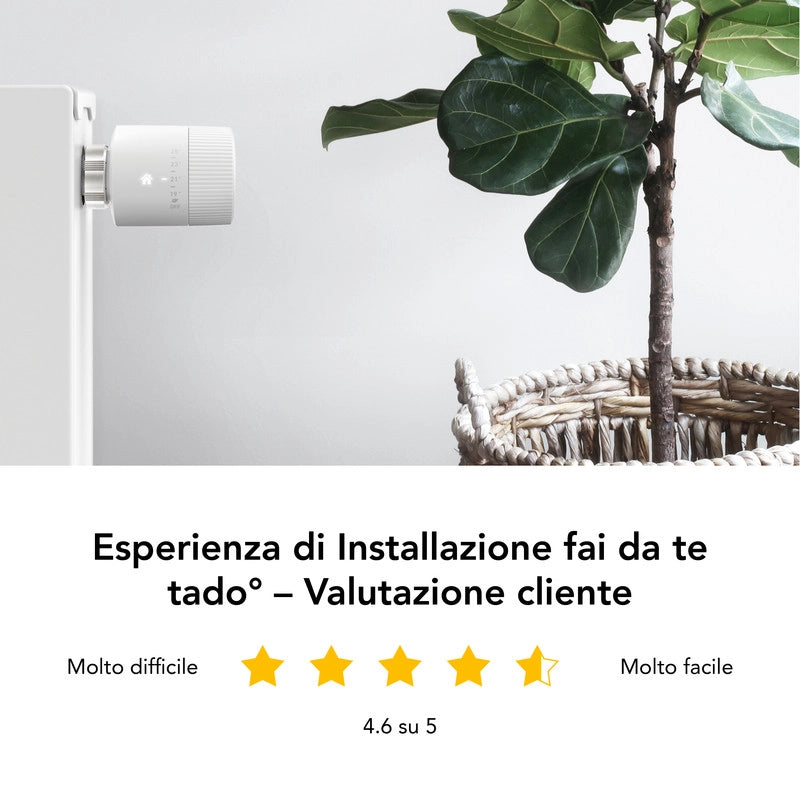 TADO¬∞ Valvola termostatica BASIC kit di base V3+. Valvola smart.  Controllo tramite app. impianto centralizzato