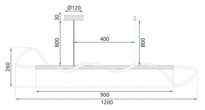 Lampada Led App854-cp Long Gold