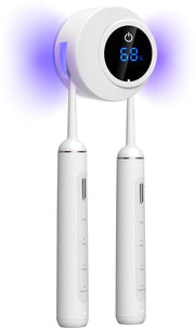 Tenuta per spazzola da denti UV con funzione di sterilizzazione per installazione a parete - 6 ore di disinfezione automatica, copertura UVC di 180°, installazione senza foro, 2 compartimenti per spazzole da denti elettriche, per bambini e adulti.