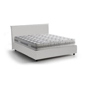 Letto Matrimoniale Hackmanite, Letto Matrimoniale Materasso Incluso Made in Italy, Bianco