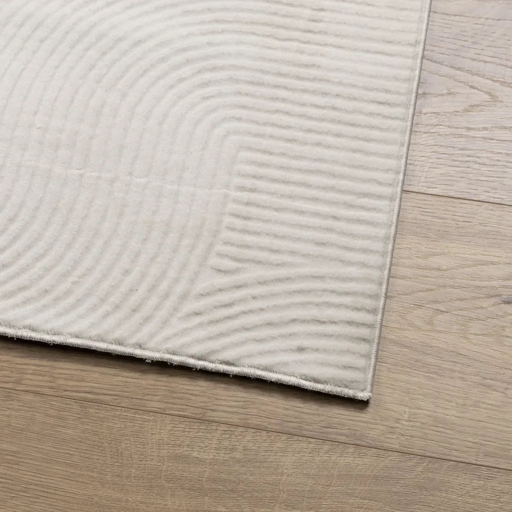Tappeto IZA a Pelo Corto Aspetto Scandinavo Crema 140x200 cm 375441