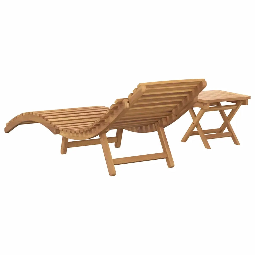 Lettino da sole 2 pcs Marrone 198 x 55 x 58,5 cm