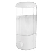 Dispenser Sapone Liquido in Plastica Trasparente Erogatore 500 ml Colore: Bianco