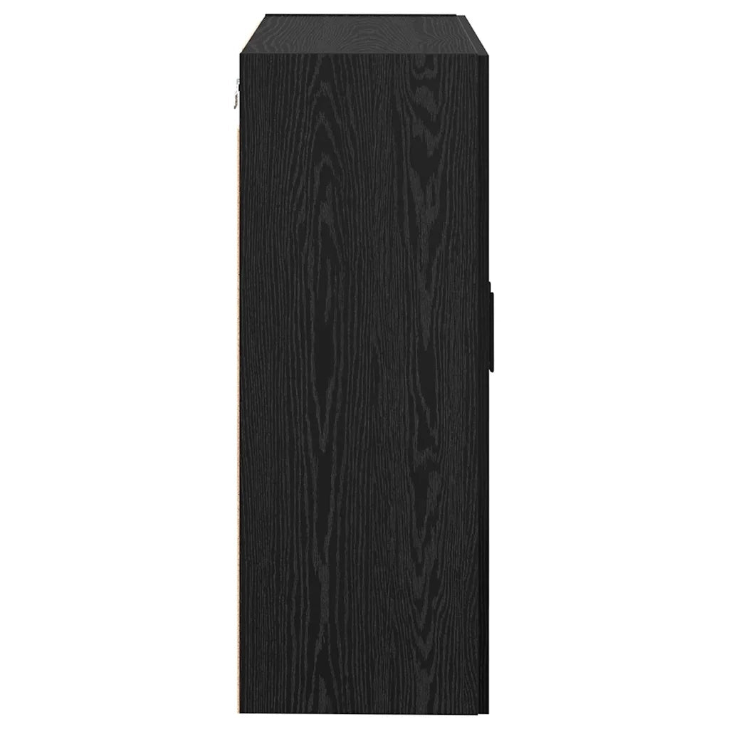 vidaXL Armadi da Muro 2 pcs Rovere nero 69.5 x 34 x 90 cm