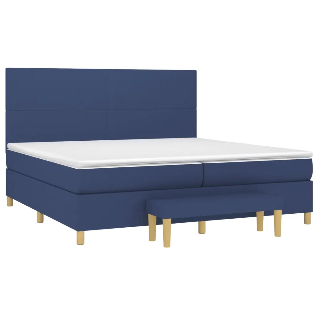 Giroletto a Molle con Materasso Blu 200x200 cm in Tessuto cod mxl 59014