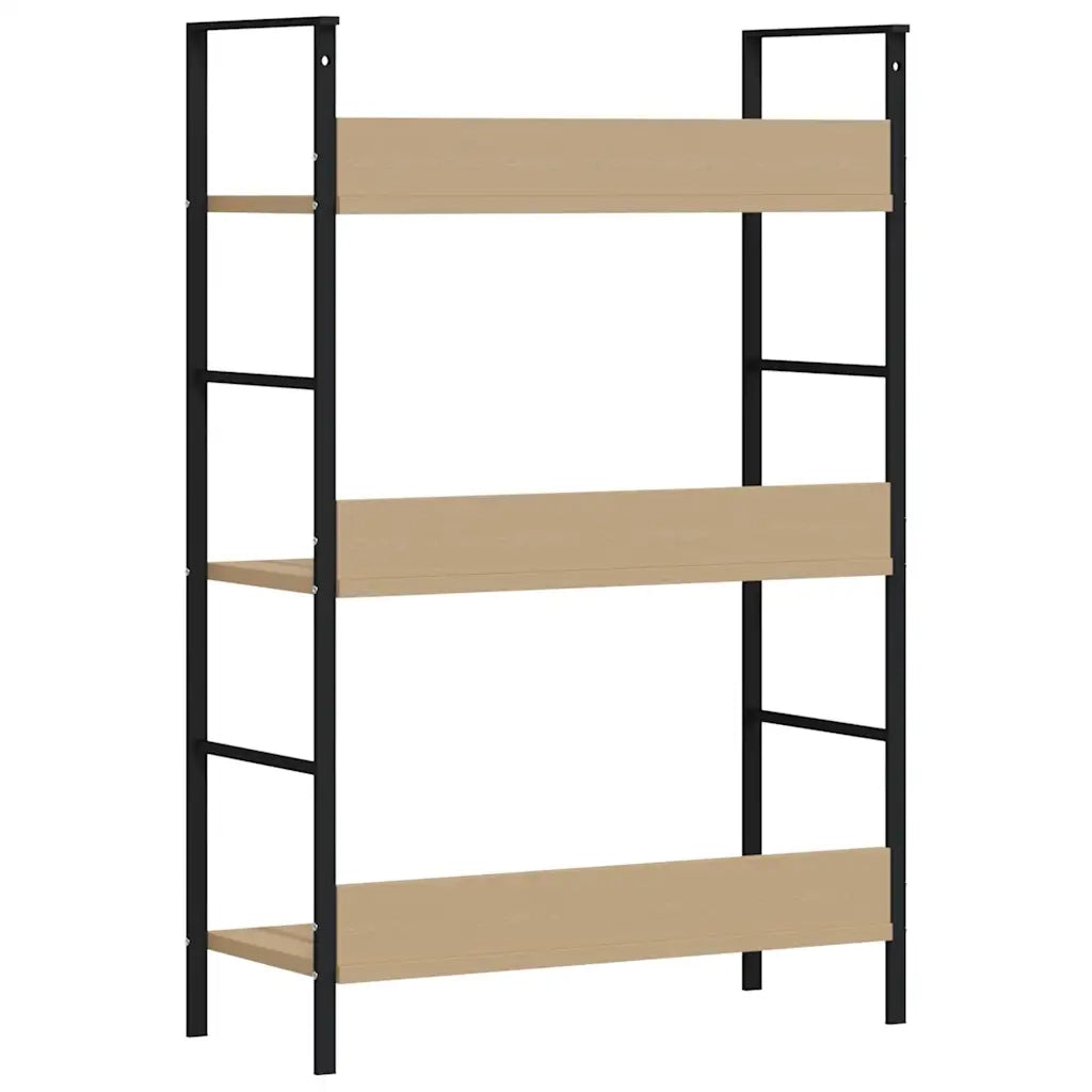 Libreria a 3 Ripiani Rovere 60x27,6x90,5 cm in Truciolato cod mxl 9528