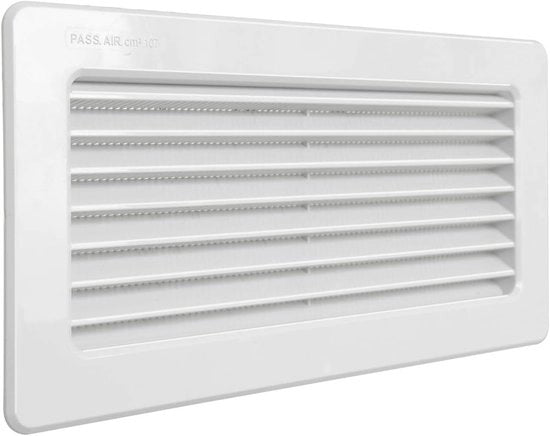 Filtro finale con rete d'insetti - adatto per sistemi di ventilazione - 1 pezzo - bianco - ABS - 256 x 126 mm