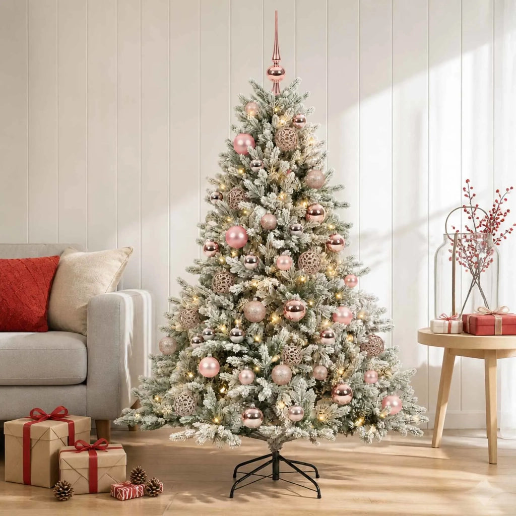 Albero di Natale artificiale con palline 150 cm 150 LED 3465754