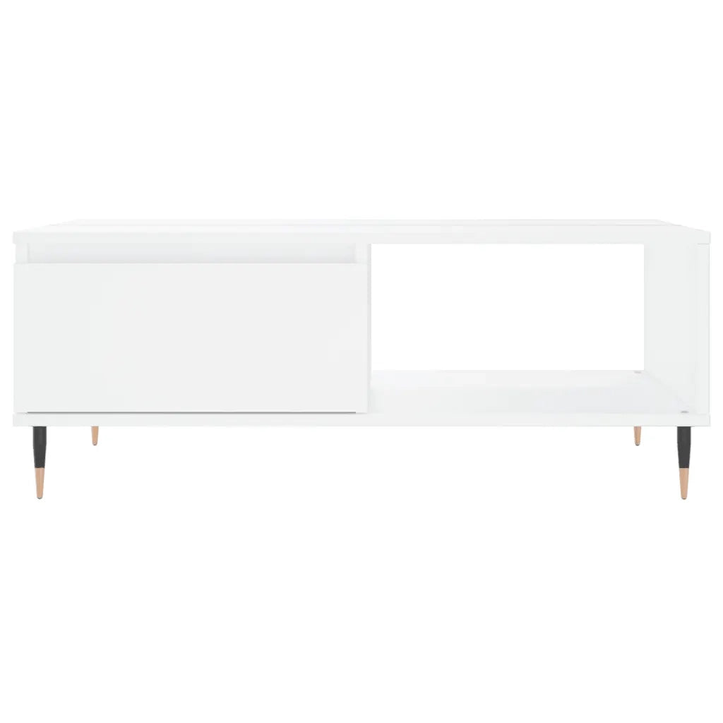Tavolino da Salotto Bianco 90x60x35 cm in Legno Multistrato 827052