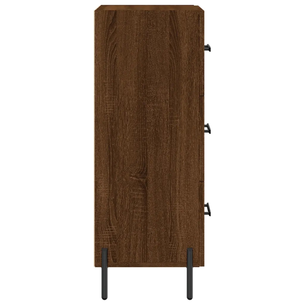 Credenza Rovere Marrone 34,5x34x90 cm in Legno Multistrato 828619