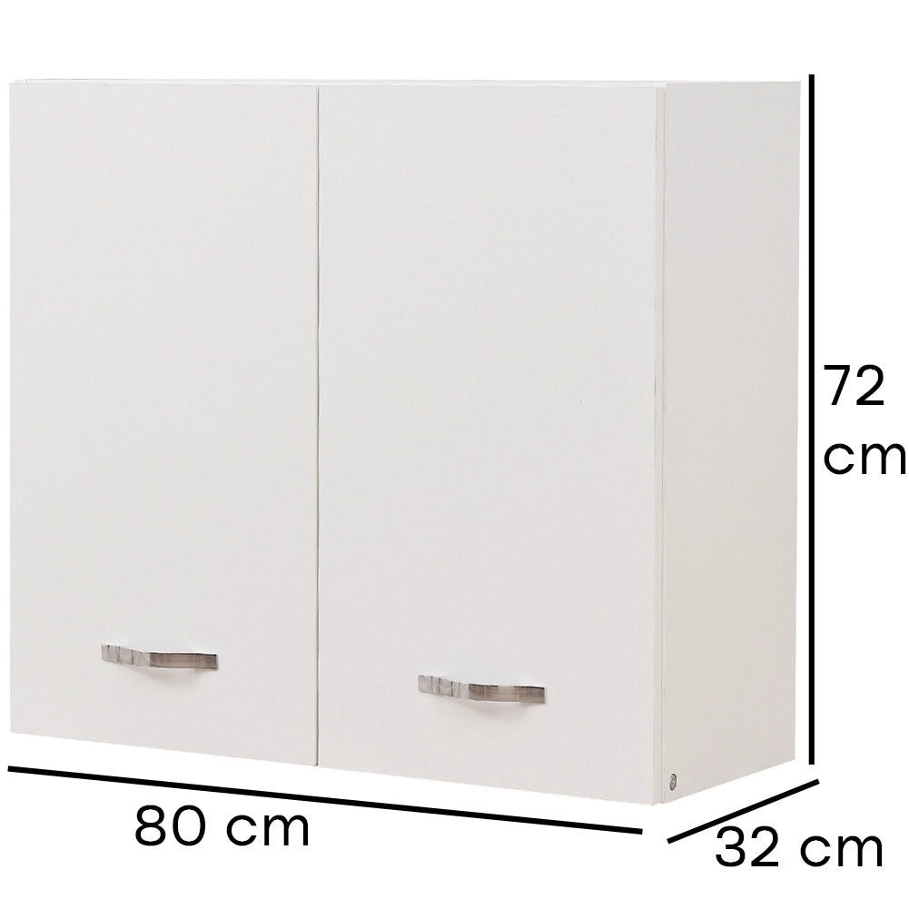 Pensile da Cucina Scolapiatti Sistema Raccogli Gocce Mobile Colore Bianco 80cm