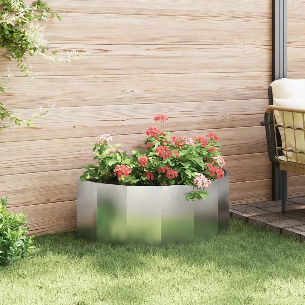 Fioriera | Cassetta per fiori | Vaso Argento 90 x 45 x 35 cm Acciaio inossidabile