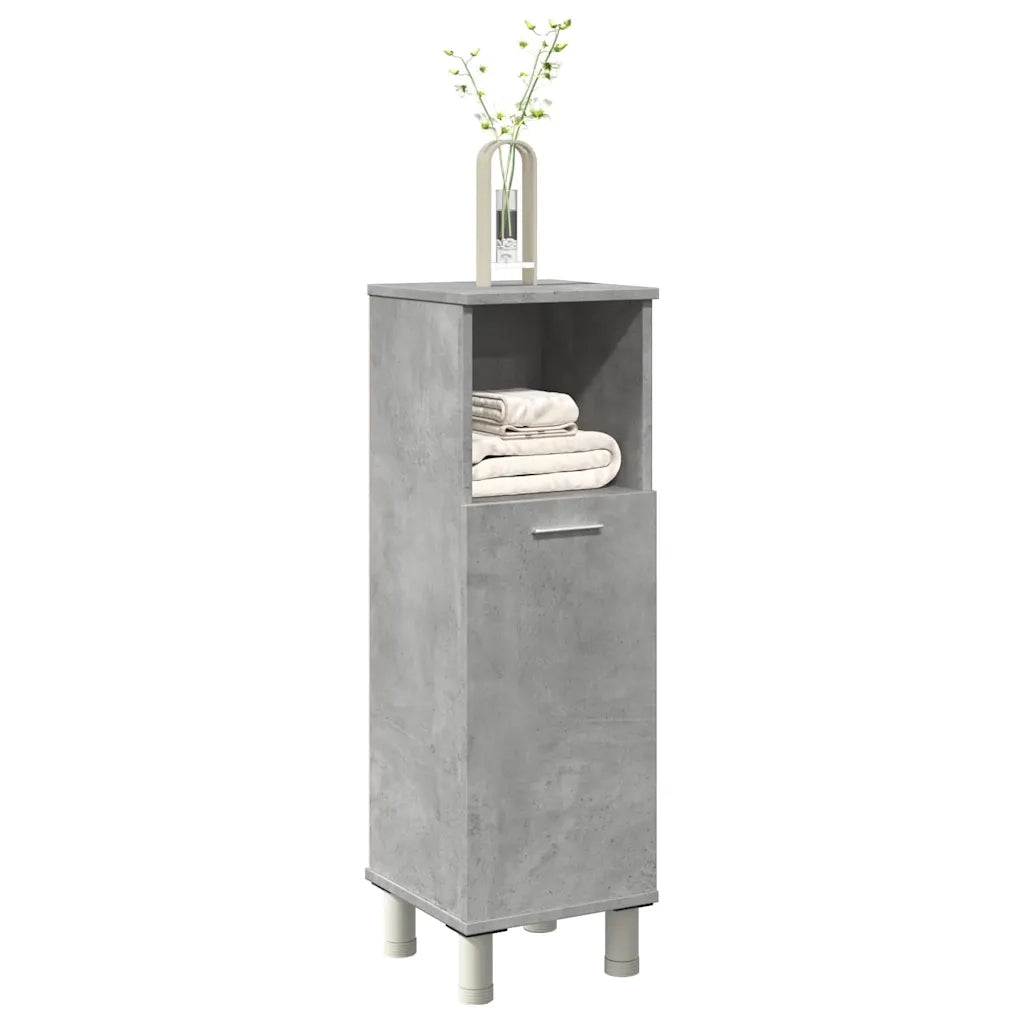 Mobile da Bagno | Armadio da bagno Grigio Cemento 30x30x95 cm in Legno Multistrato