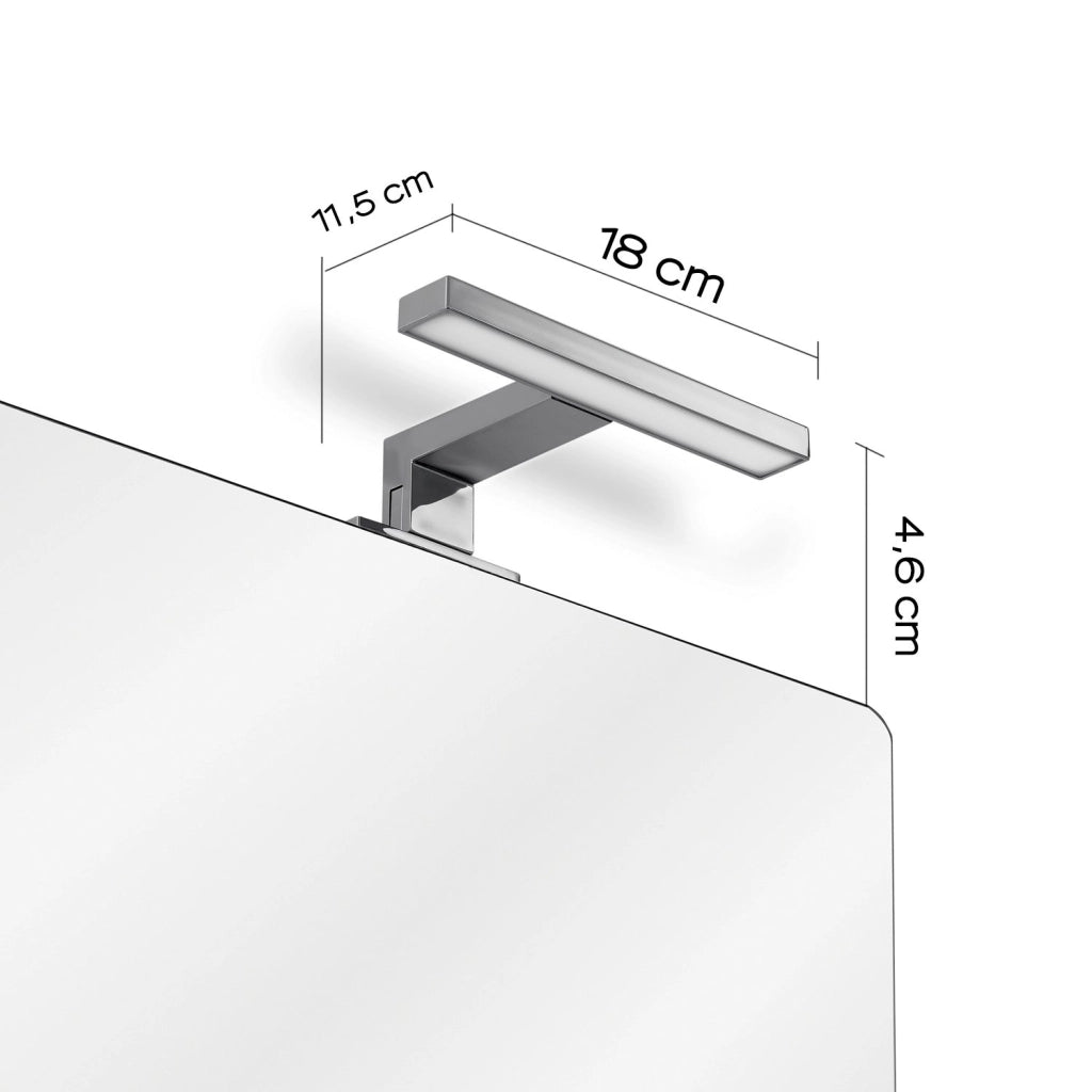 Lampada applique led 18 cm con attacco universale in resine termoplastice 4943 serie Gedy MADEIRA Cromato