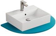 Wastafello a muro da 50 cm - Ceramica alta luce bianca - Installazione a parete - Progettata per risparmiare spazio - Ideale per il bagno degli ospiti - Design premiato