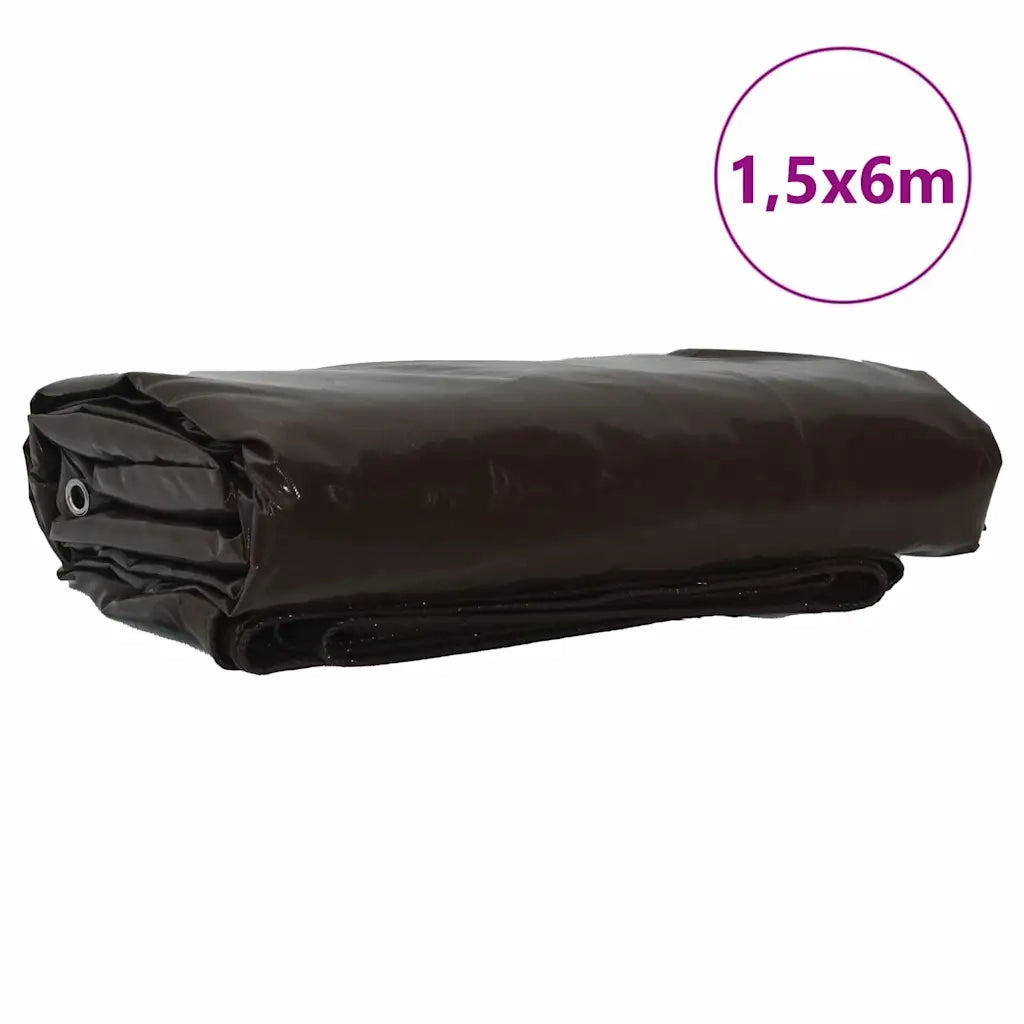 Telo 650g / m² Marrone 1,5 x 6 m Tela con rivestimento in PVC