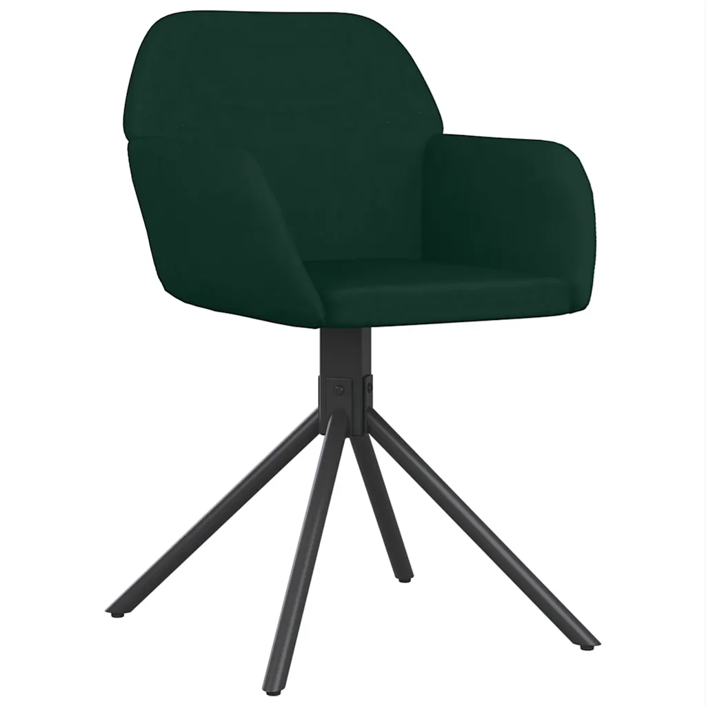Sedie da Pranzo Girevoli 2 pz | Sedie da cucina Verde Scuro in Velluto