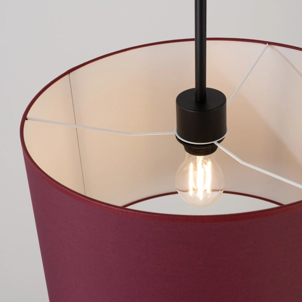 Lampada a sospensione minimal borgogna 40cm E27 PURELA