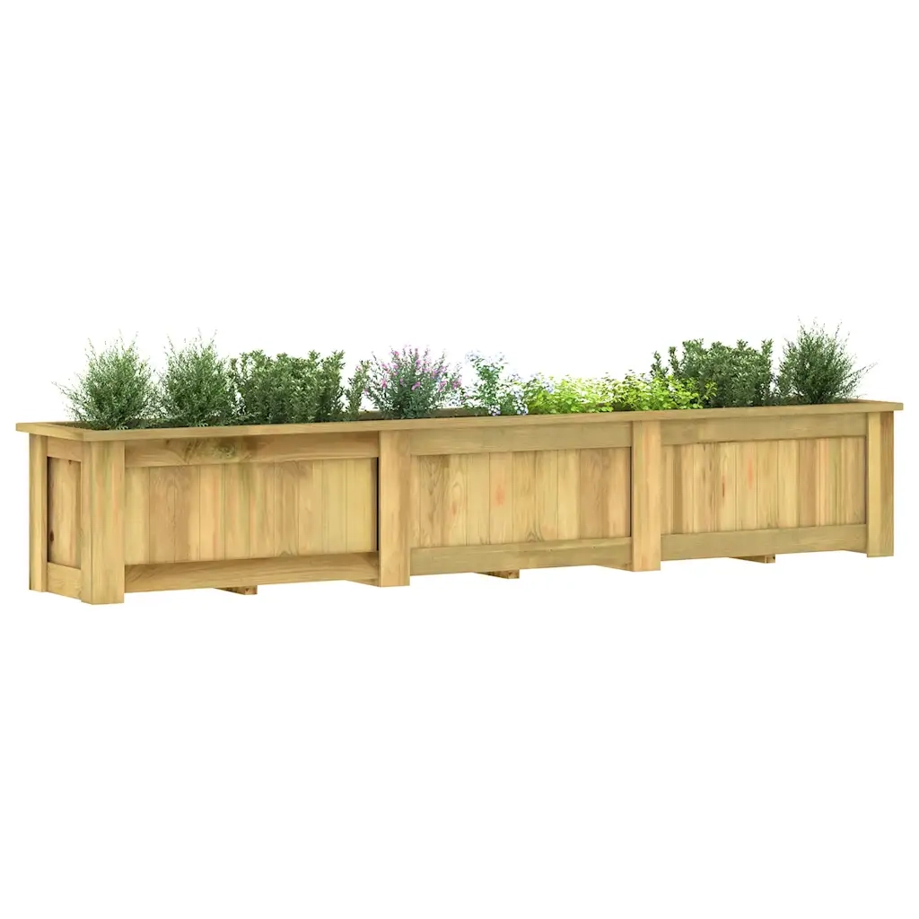 Fioriera Rialzata 291x50x50 cm in Legno di Pino Impregnato