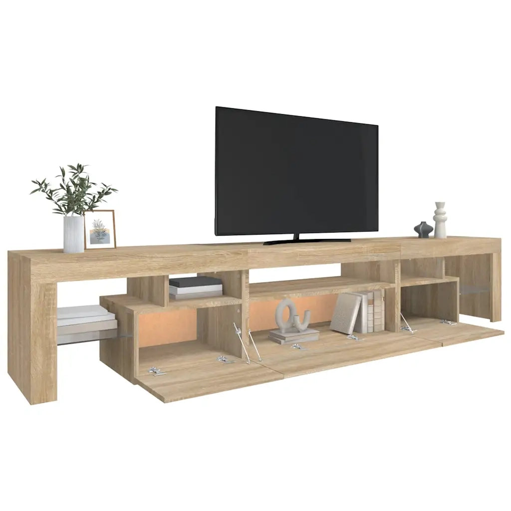 Mobile TV | Armadietto TV | Mobile Porta TV con Luci LED Rovere Sonoma 215x36,5x40 cm
