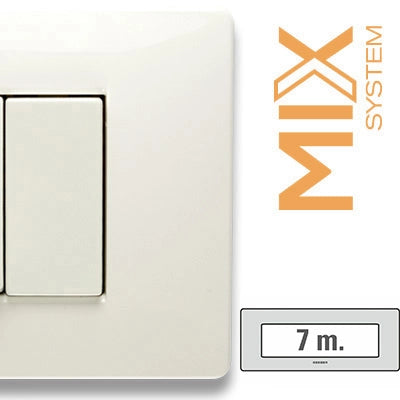 Master Mix placca 506 7 posti bianca 21MX107