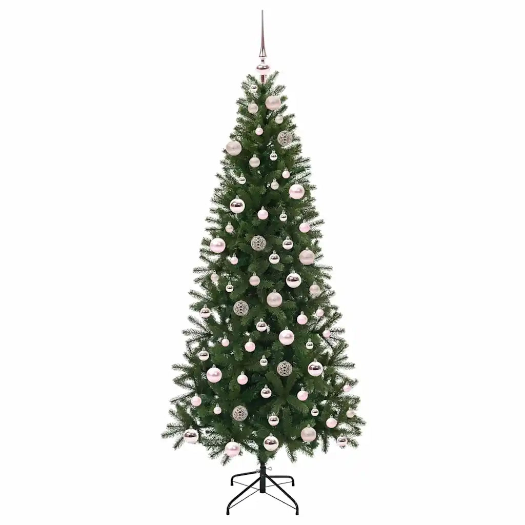 Albero di Natale | Decorazioni natalizie artificiale con 300 LED Verde 180 cm PE e PVC