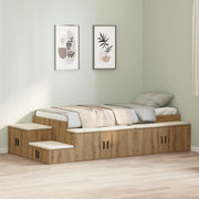 Letto Contenitore Finta Quercia 80x200 cm