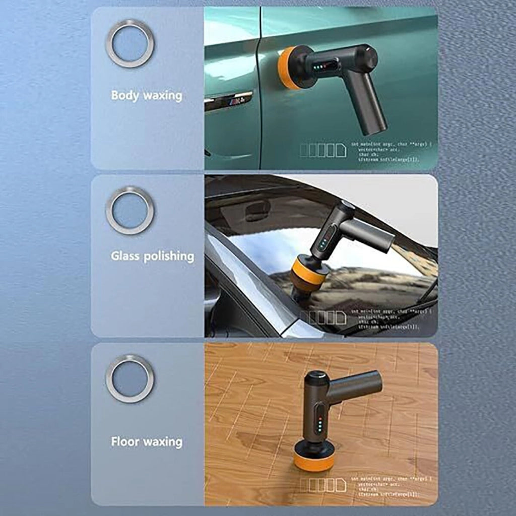 LUCIDATRICE LEVIGATRICE PISTOLA RICARICABILE PORTATILE CON DISPLAY PER AUTO