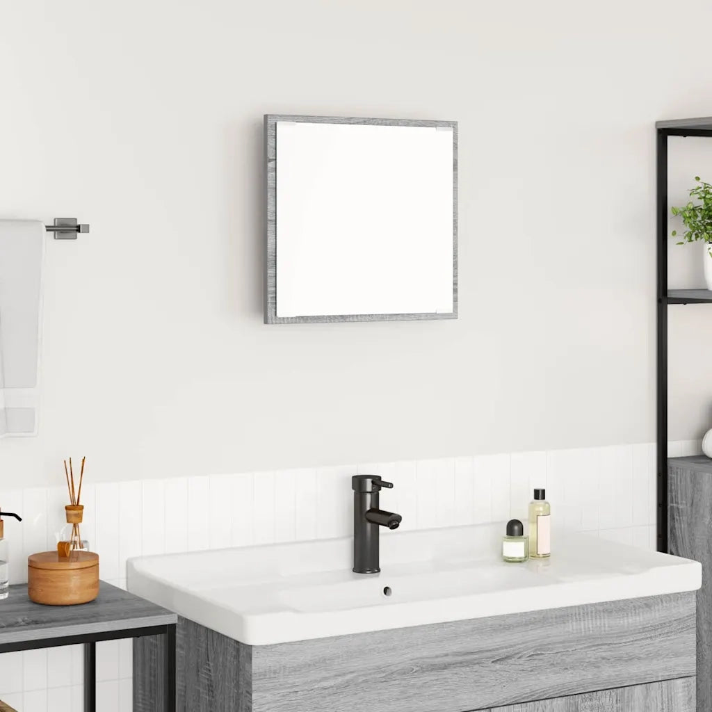 Specchio da bagno LED Grigio Sonoma 40 x 37 x 8.5 cm 822926