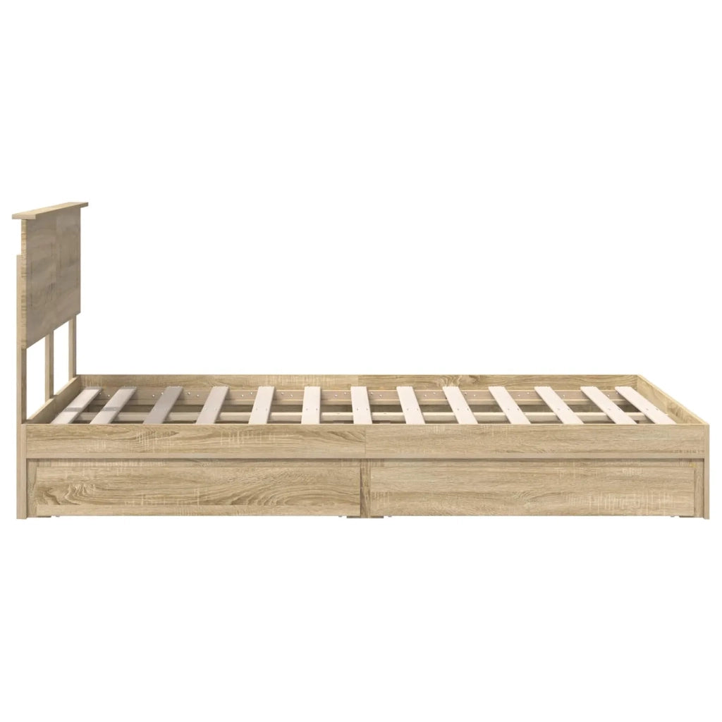 Letto con Contenitore con testiera Rovere Sonoma 120 x 200 cm 3408482